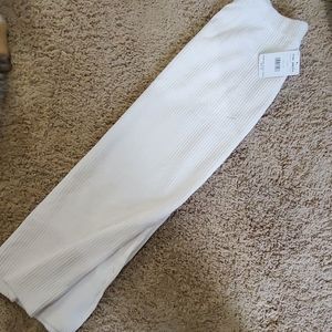 Free People full length skirt white velvet sz. MED